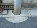 道路舗装直前の側溝 